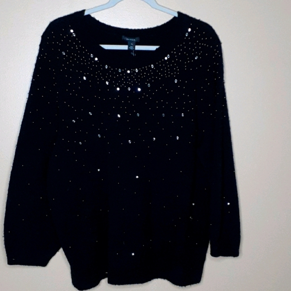 NWT Halogen Crystal/Beaded Sweater Christmas
